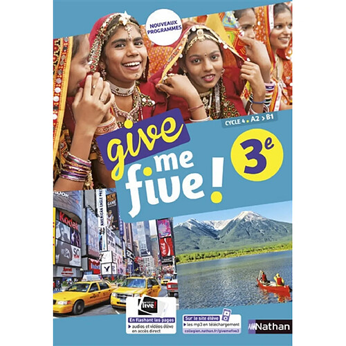 Give me five ! 3e, cycle 4, A2-B1 : nouveaux programmes · Occasion