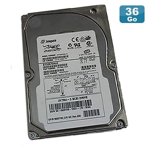 Seagate Technology Disque Dur 36.4Go USCSI Ultra SCSI 3.5" SEAGATE ST336704LC 10000RPM · Occasion