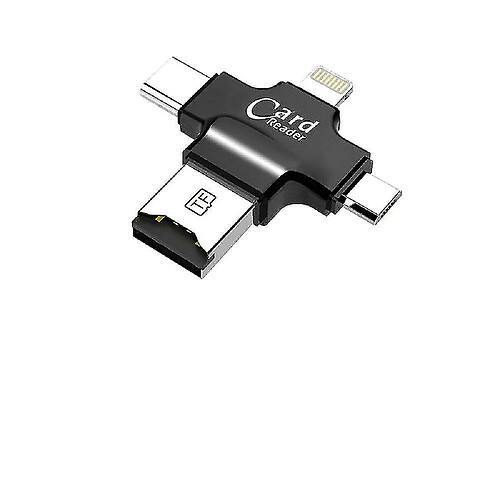 Universal 4 en 1 lecteur de carte Type C Micro USB Adaptateur TF Micro SD Carte Reader pour Android iPad / iPhone 7Plus