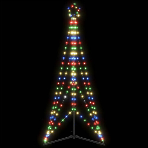 vidaXL Guirlande de sapin de Noël 363 LED colorées 180 cm