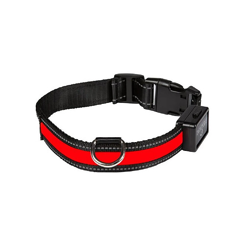 EYENIMAL Collier lumineux Light Collar USB rechargeable M - Rouge - Pour chien