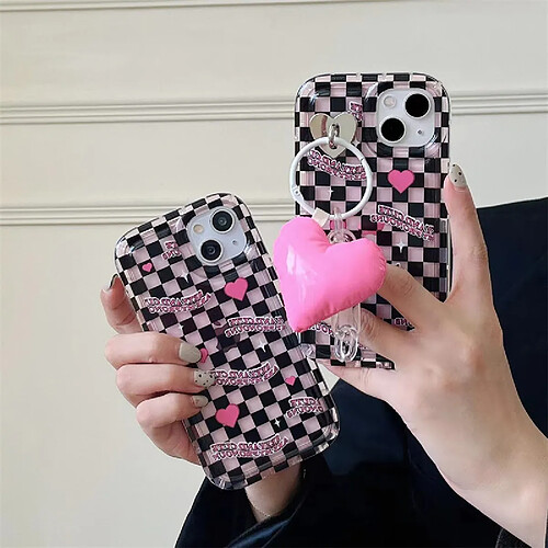 GUPBOO Étui pour iPhone13 Creative damier anglais hot girl vent téléphone cas personnalité femme