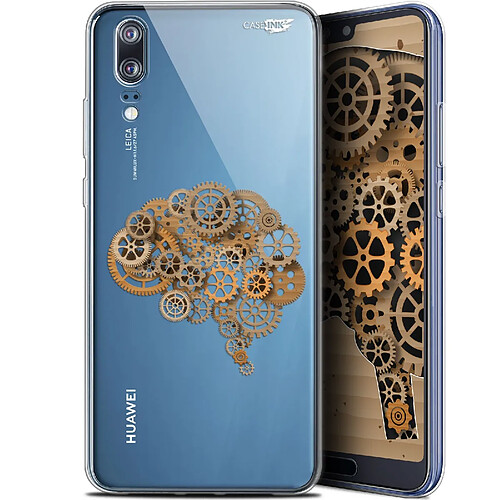 Caseink Coque arrière Huawei P20 (5.8 ) Gel HD [ Nouvelle Collection - Souple - Antichoc - Imprimé en France] Mécanismes du Cerveau