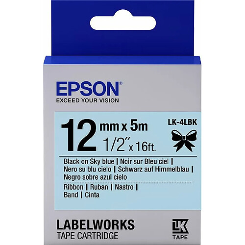 Epson CARTRIDGE SATIN RIBBON LK-4LBK BLACK/SKY BLUE 12MM (5M)