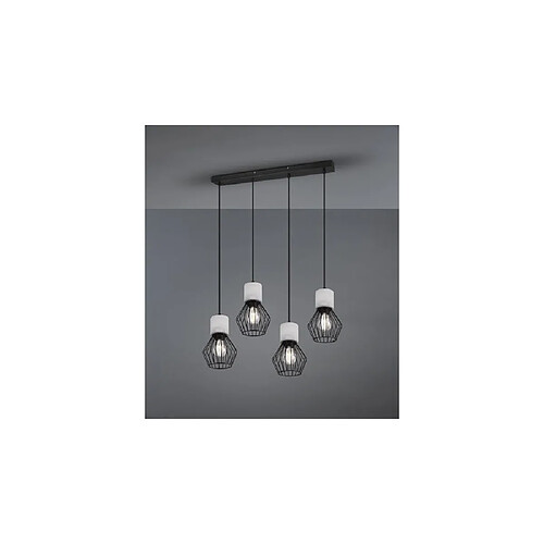 Boutica-Design Suspension Jamiro Noir Mat 4x40W E27