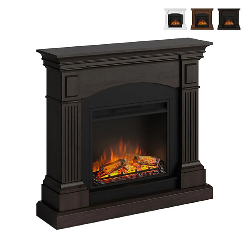 Powerflame de cheminée électrique moderne de 1500W avec le cadre en bois de Magna Tagu, Couleur: Wenge