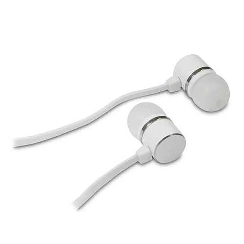 Metronic Ecouteur intra auriculaire Bluetooth avec micro - blanc