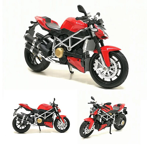 Universal 1: 12 Moto modèle Ducati Die Calt Alloy Moto Moto Racing Modèle Jouets Jouets pour enfants.(Rouge)