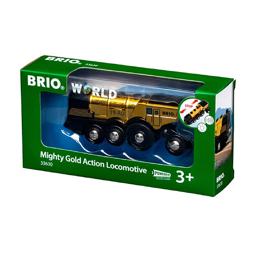 brio 33630 Locomotive puissante doree