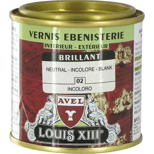 Vernis ébénisterie - Brillant - Incolore - 125 ml - AVEL