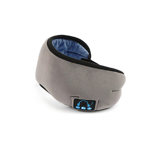 Sans fil Bluetooth Masque pour les yeux 5,0 écouteurs Appel musique sommeil Respirant sommeil Masque pour les yeux amovible et lavable-gris