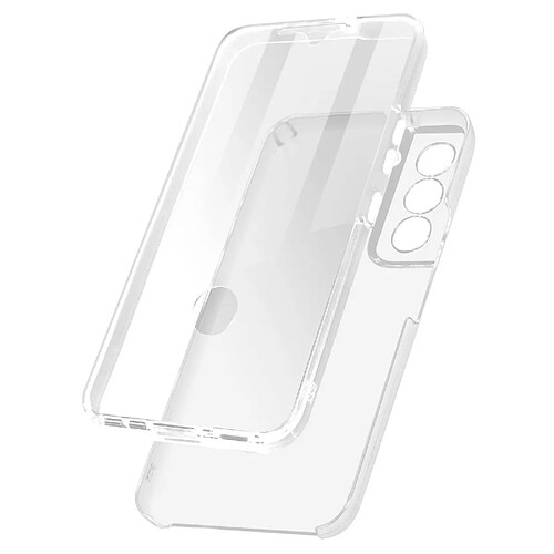 Avizar Coque Samsung Galaxy S22 Arrière Rigide transparent et Avant Souple Transparent