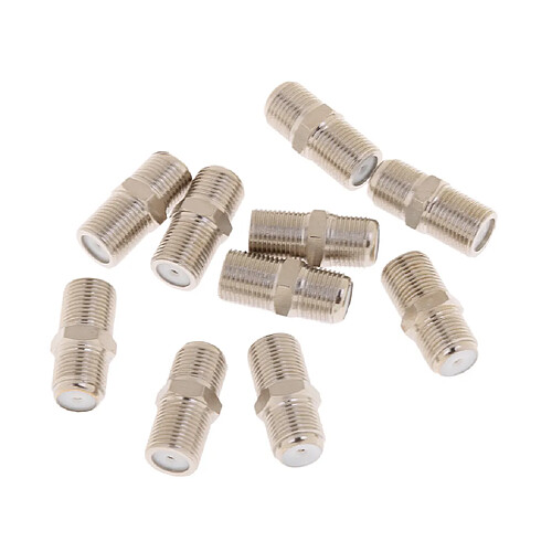 10X RG6 RG59 F Type Coupleur Cuivre Couple Femelle à Femelle Coaxial