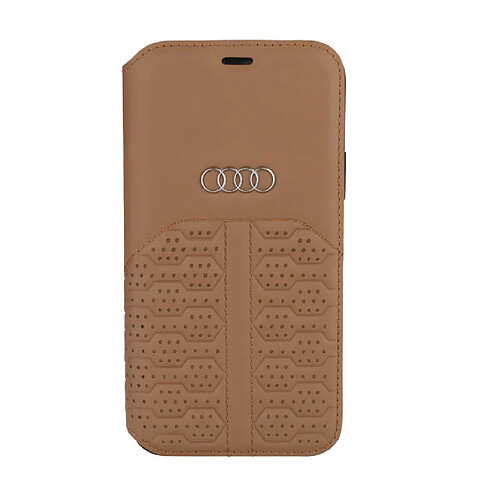 Audi Etui pour iPhone 12 Mini - Marron A6 Série cuir véritable