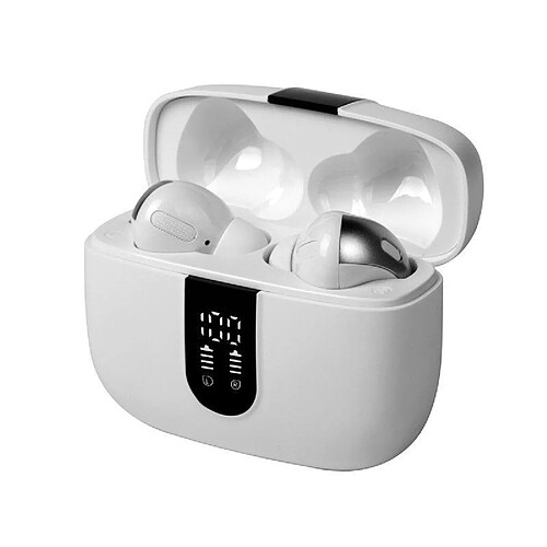 Chrono Chronus X08 Écouteurs Sans Fil à Réduction de Bruit Casque Bluetooth IPX5 Contrôle Tactile(Blanc)