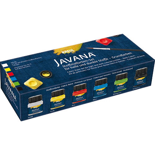 KREUL Peinture pour textiles JAVANA 'opaque', kit créatif ()