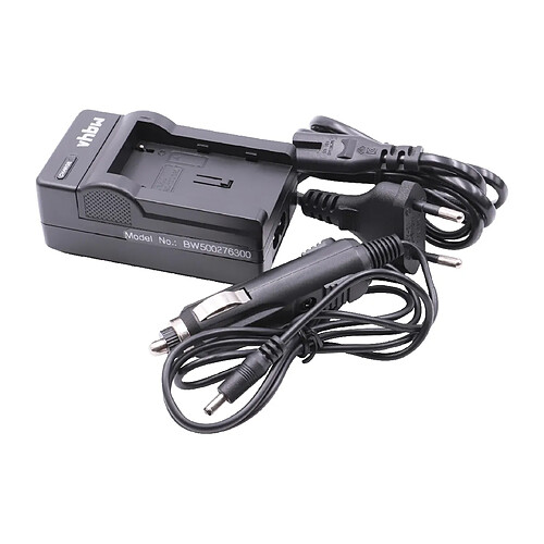 vhbw Chargeur avec adaptateur secteur + allume-cigare pour batterie PANASONIC DMW-BCC12, CGA-S005, CGA-S005E, CGA-S005E/1B.