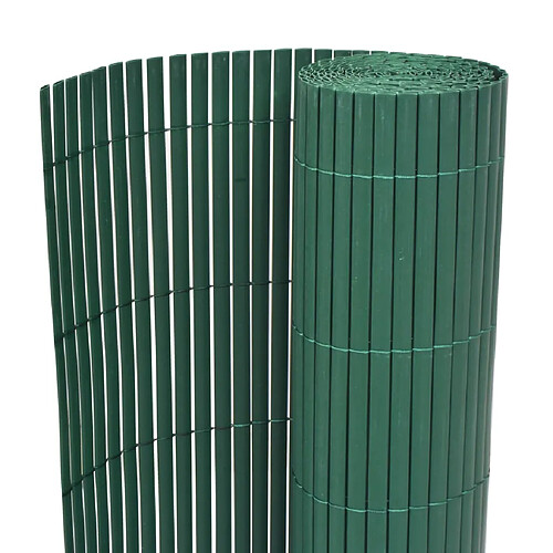 vidaXL Clôture de jardin Double face PVC 90 x 500 cm Vert