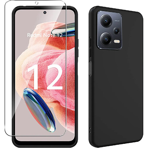 Xeptio Pack coque noire en TPU et protection écran vitre en verre trempé pour Xiaomi Redmi Note 13 Pro Plus 5G / Redmi Note 13 Pro+ 5G -