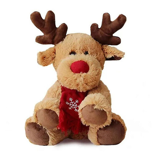 Universal Jouet en peluche aux cheveux courts de la poupée de cerf de Noël