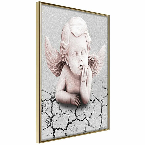 Paris Prix Affiche Murale Encadrée Cherub 40 x 60 cm Or