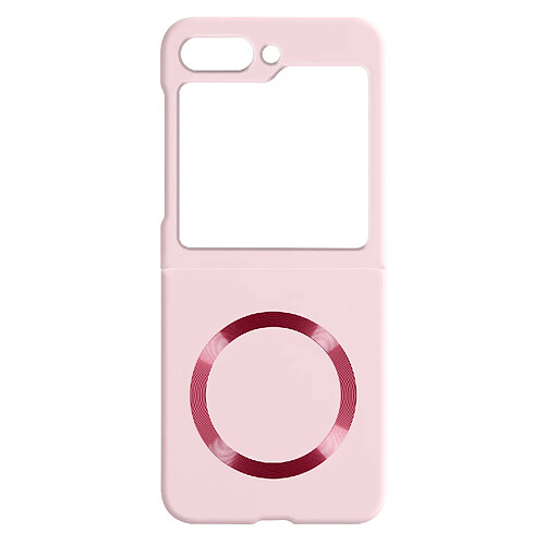 Avizar Coque MagSafe pour Samsung Galaxy Z Flip 5 Rigide Design Fin Rose