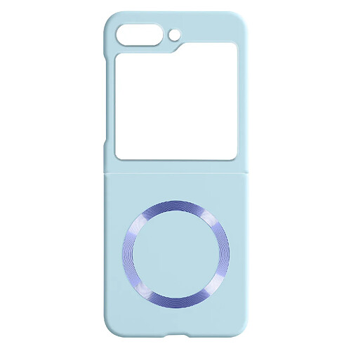 Avizar Coque MagSafe pour Samsung Galaxy Z Flip 5 Rigide Design Fin Bleu Clair