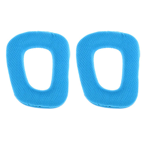 Housse de coussin d'oreille de remplacement pour écouteurs logitech g35 g930 g430 bleu