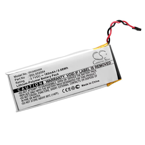 vhbw Li-Polymère batterie 185mAh (3.7V) pour appareil photo DSLR Flir One