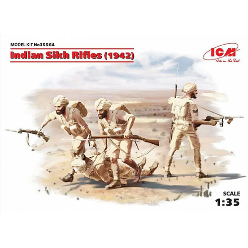 Icm Figurine Mignature Indian Sikh Rifles (1942)