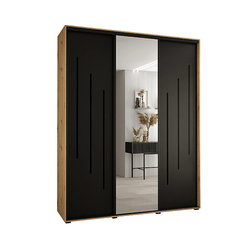 Abiks Meble Armoire DAVOS 9 À Portes Coulissantes 235,2/190/60 3 Portes