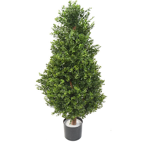 Pegane Plante artificielle haute gamme Spécial extérieur / Buis topiaire UV Artificiel - Dim : 155 x 60 cm