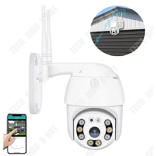 Tech Discount TD® Caméra Dôme Mini WIFI/ Caméra PTZ Étanche/Caméra à dôme rotative à 360 degrés 1080P