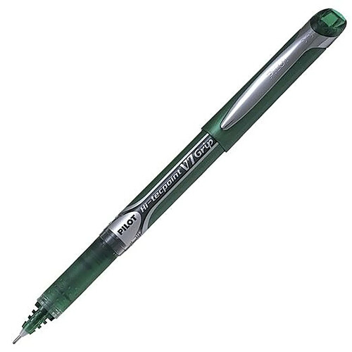 Biros à encre liquide Pilot Roller V-7 Grip 0,7 Vert 12 Unités