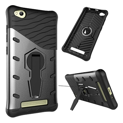 Wewoo Coque renforcée noir pour Xiaomi Redmi 4A Résistant aux Chocs 360 Degrés Spin Sniper Hybrid Case TPU + PC Combinaison Cas avec Support