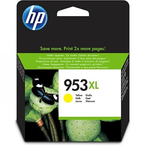 Cartouche d'Encre - Imprimante HP 953XL jaune grande capacité authentique (F6U18AE) pour HP OfficeJet Pro 8710/8715/8720