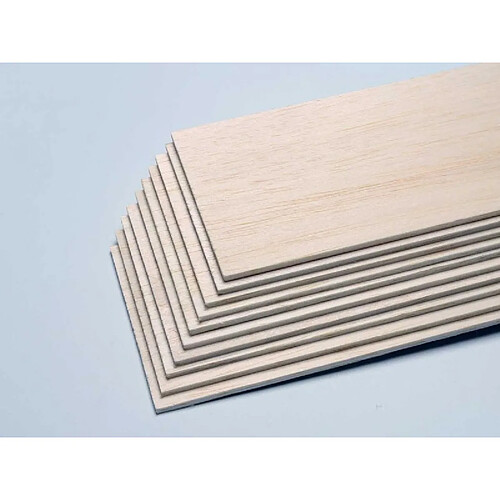 Planches de balsa 1,5 x 100 x 1000mm (emb.=10pcs) - Pichler