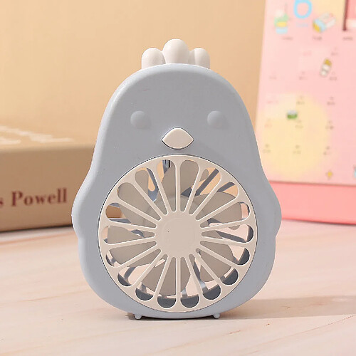 Ventilateur Portatif Usb Pour Enfants (Gris) Fonctionnement Silencieux Et Conception À Cinq Pales