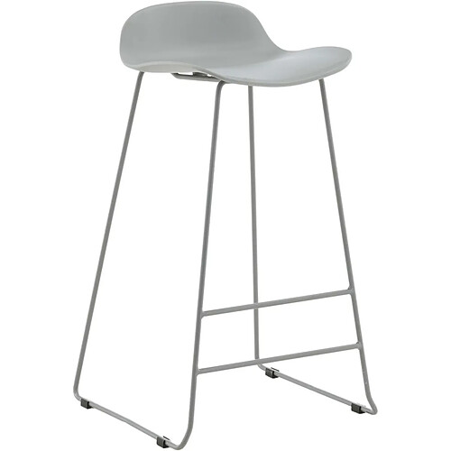 Venture Home Tabouret de bar en acier et plastique Wave gris.