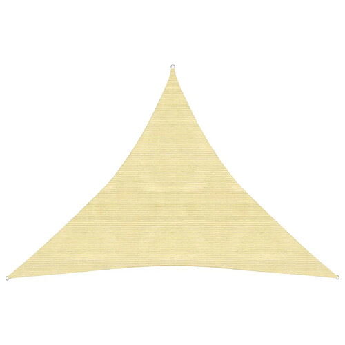 Helloshop26 Voile toile d'ombrage parasol 160 g/m² 4 x 4 x 4 m PEHD beige 02_0008980