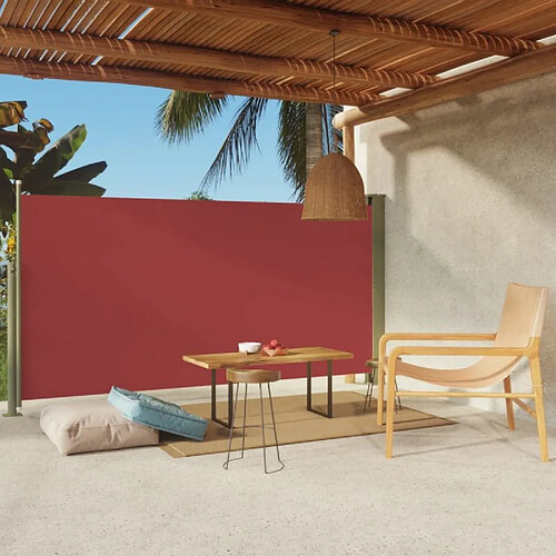 vidaXL Auvent latéral rétractable de patio 160x300 cm Rouge