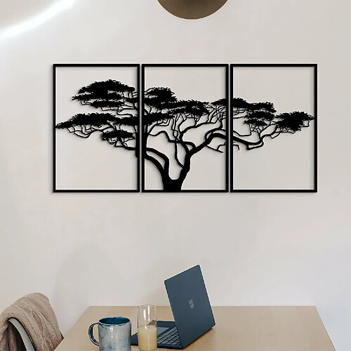 DEKORY Décoration murale Baobab Arbre Africain en métal - 150x75 cm