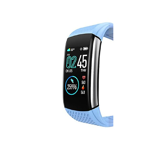 YP Select 1.08inch Color Screen Blood Pressure Heart Rate Monitor Sport Bluetooth Smart Wristband Watch-Bleu