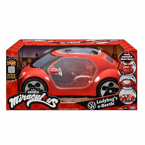 Bandai – Voiture Miraculous Ladybug - Volkswagen e-Beetle de Ladybug – Film Miraculous - P50669