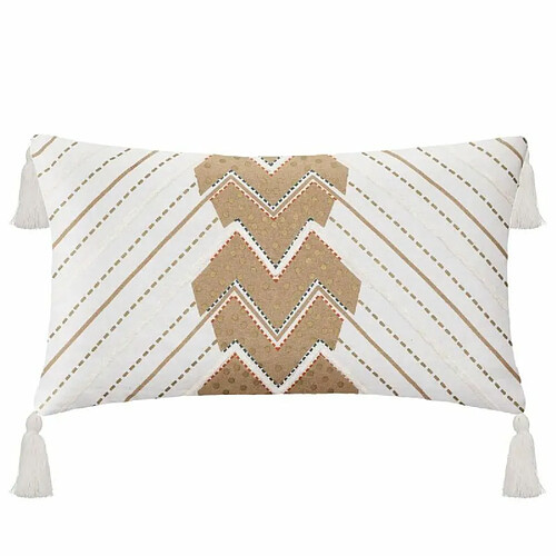 Housse de Coussin Grafik 30x50cm Ocre & Blanc