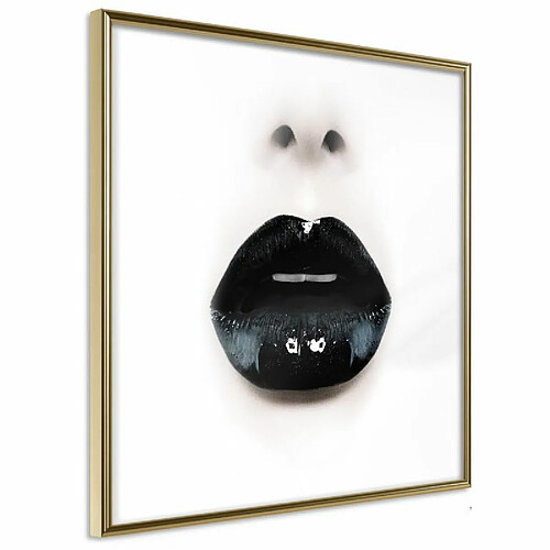 Paris Prix Affiche Murale Encadrée Black Lipstick 20 x 20 cm Or