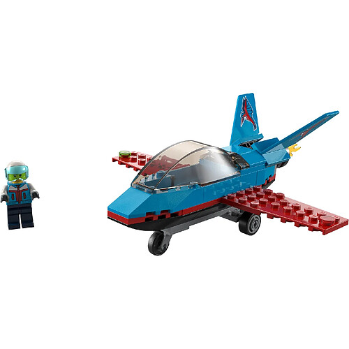 LEGO 60323 City Great Vehicles L'Avion de Voltige, Idées de Cadeau Jouet pour Enfants des 5 Ans avec Minifigure Pilote