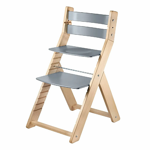 Youdoit Chaise haute enfant SANDY naturel et gris