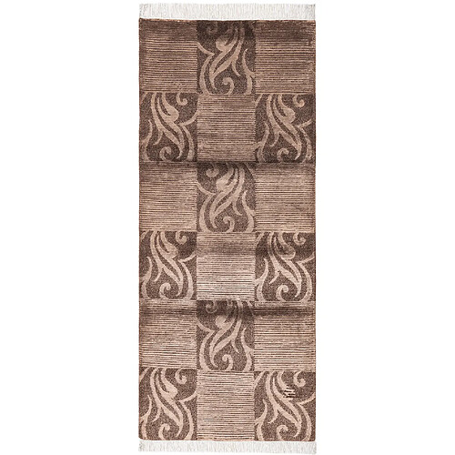 Vidal Tapis de couloir en laine 203x84 brun Darya