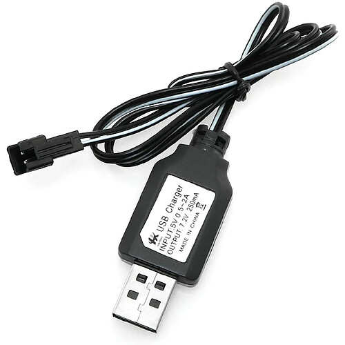 USB Chargeur Câble SM-2P 250mAh Sortie RC Voiture pour 7.2V Ni-MH Batteries